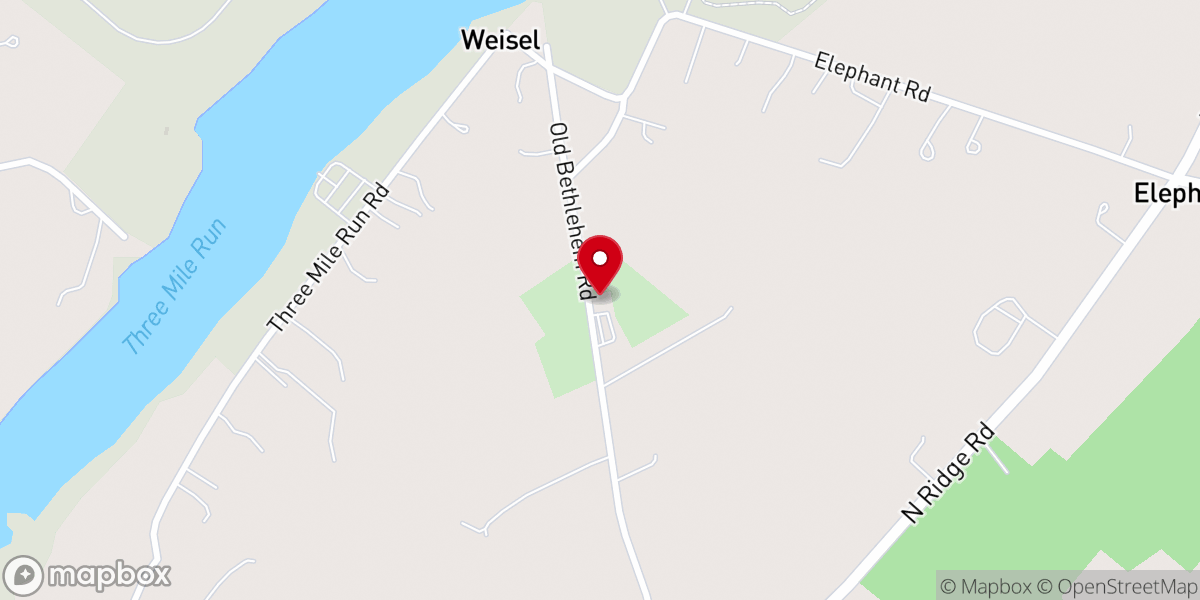 Map showing location of St Peter's Tohickon UCC
