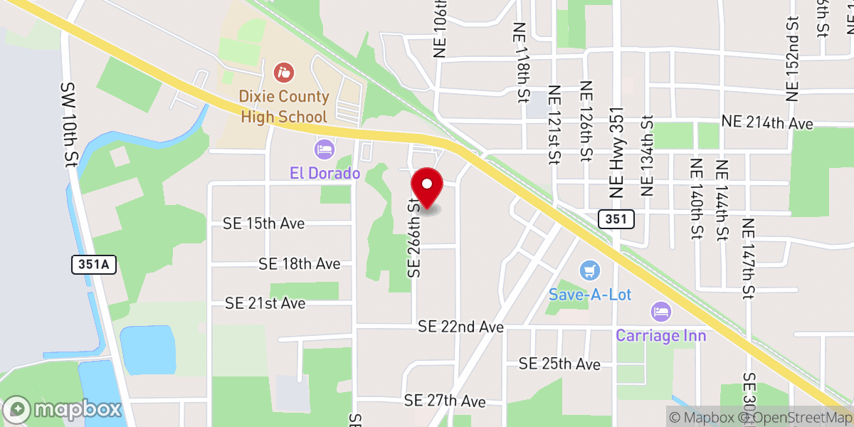 Map showing location of Pentecostal Holiness Church