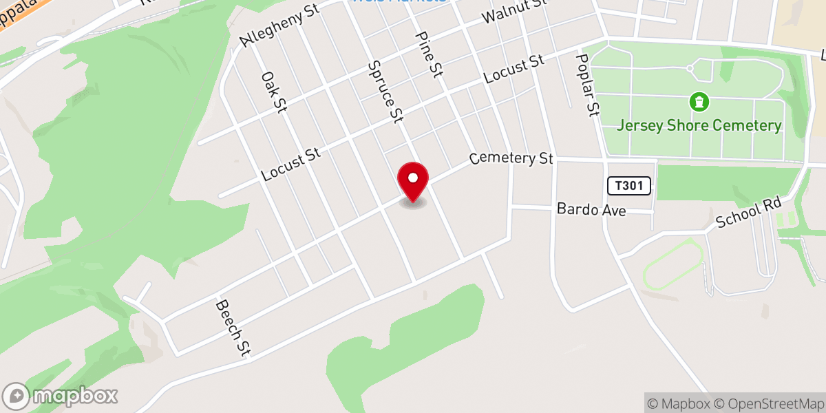 Map showing location of Mountain View Alliance Church