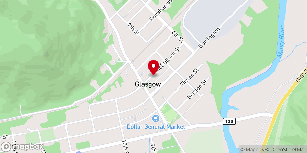 Map showing location of Union Baptist Church