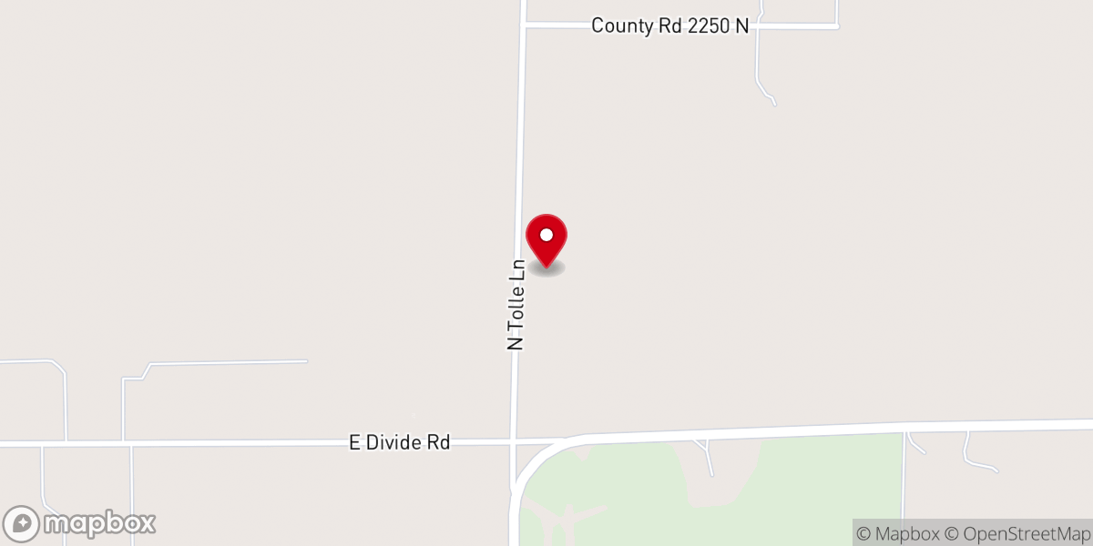 Map showing location of Panther Fork Church