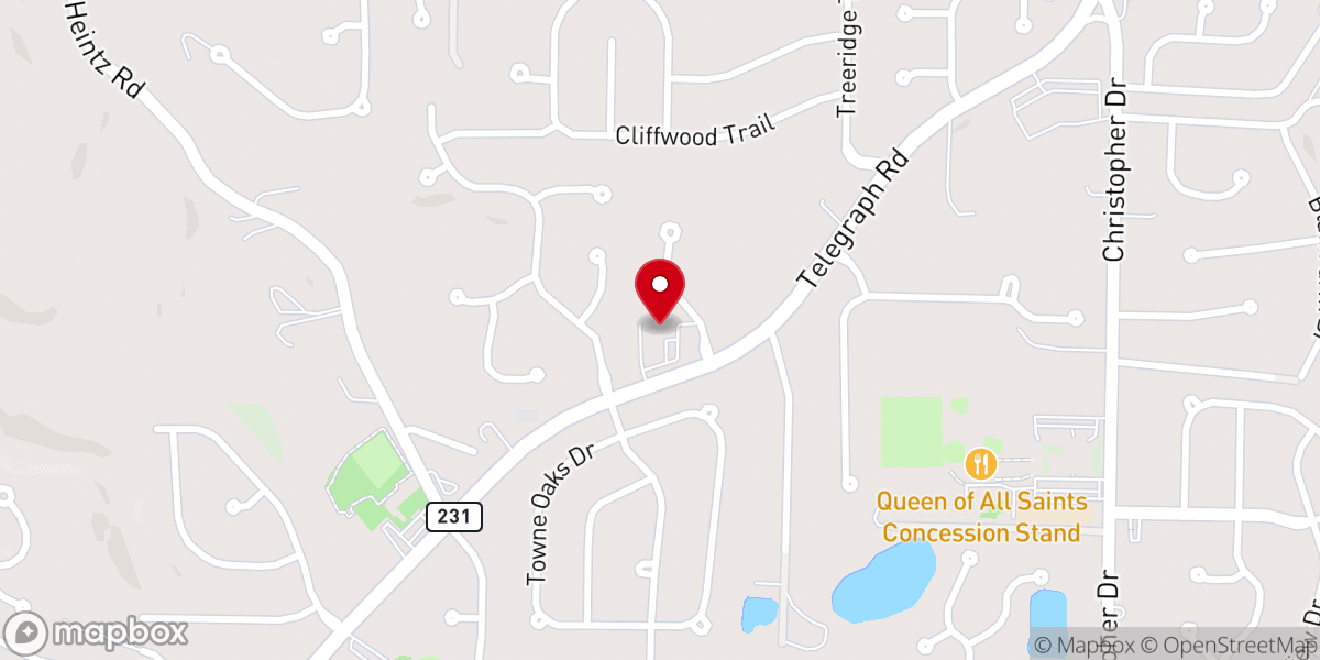 Map showing location of Good Shepherd Presbyterian Church