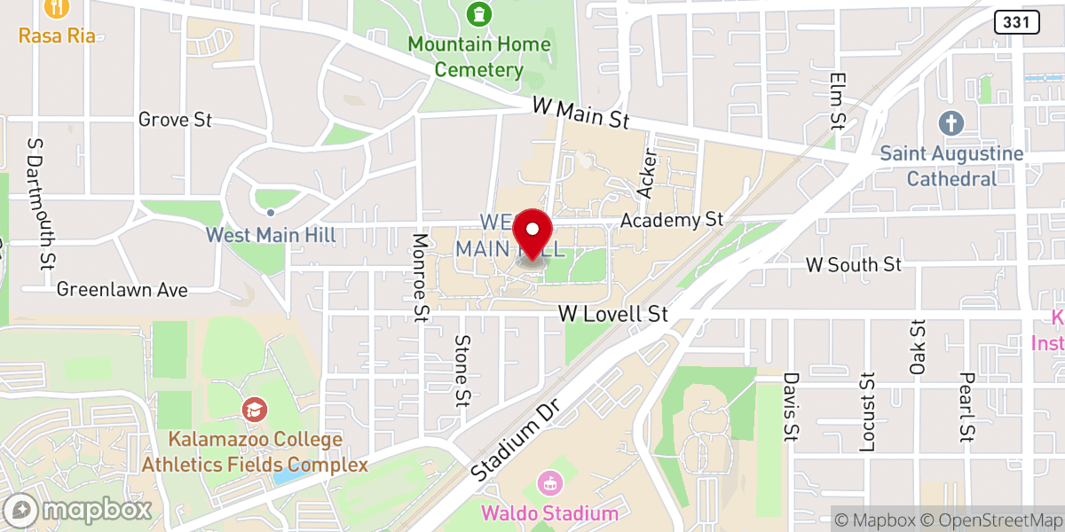 Map showing location of Stetson Chapel