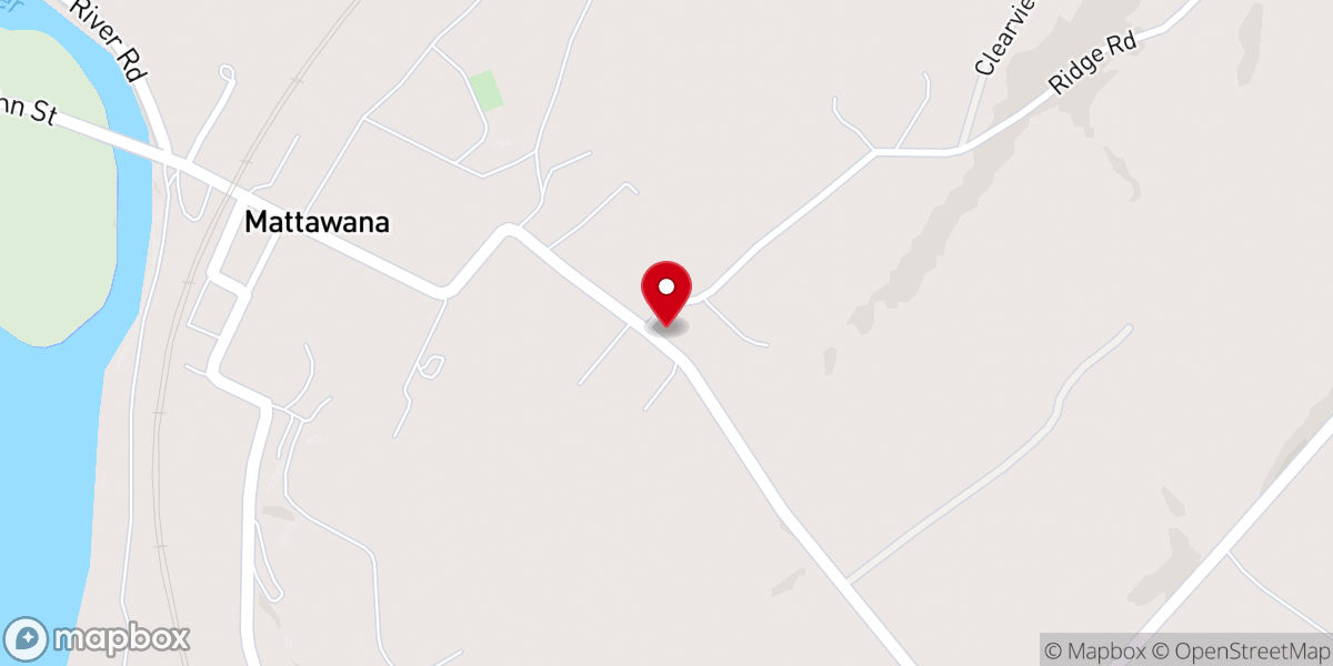 Map showing location of Mattawana Mennonite Church