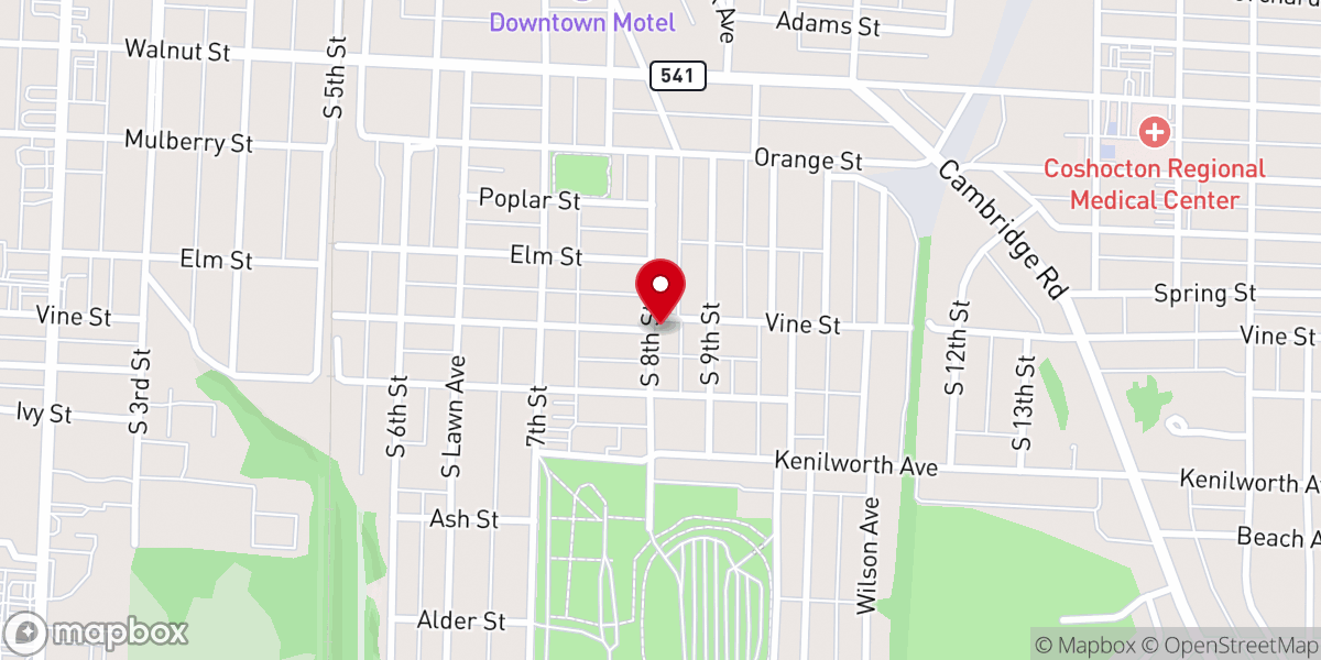 Map showing location of The Upper Room Assembly & Worship Center