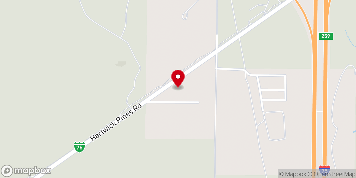 Map showing location of Grayling Evangelical Free Church