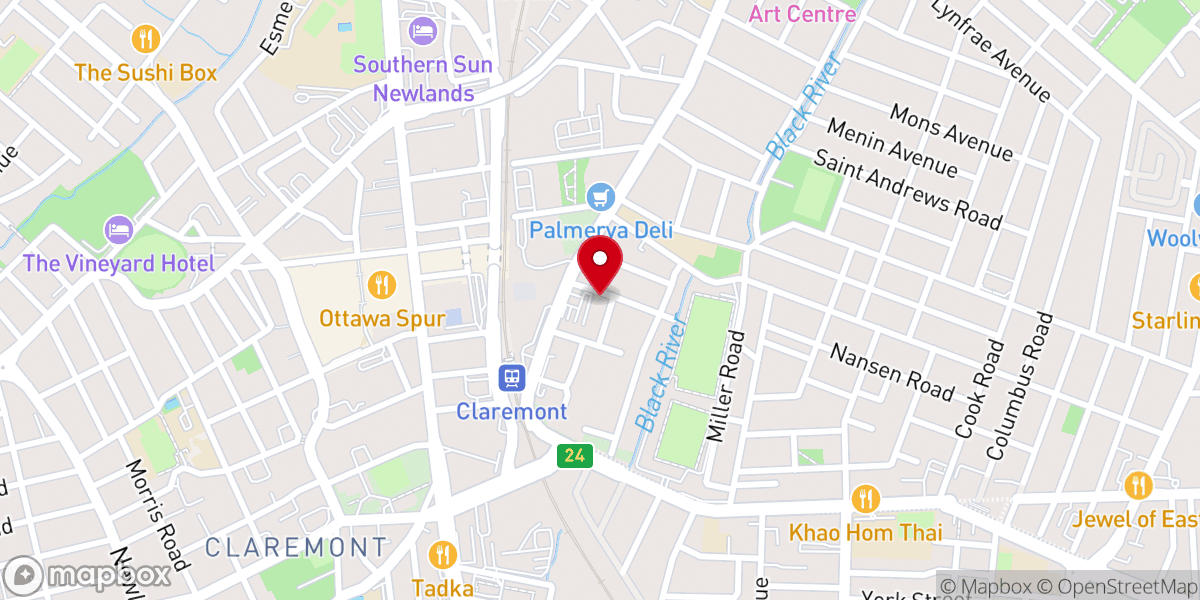 Map showing location of New Apostolic Church Claremont