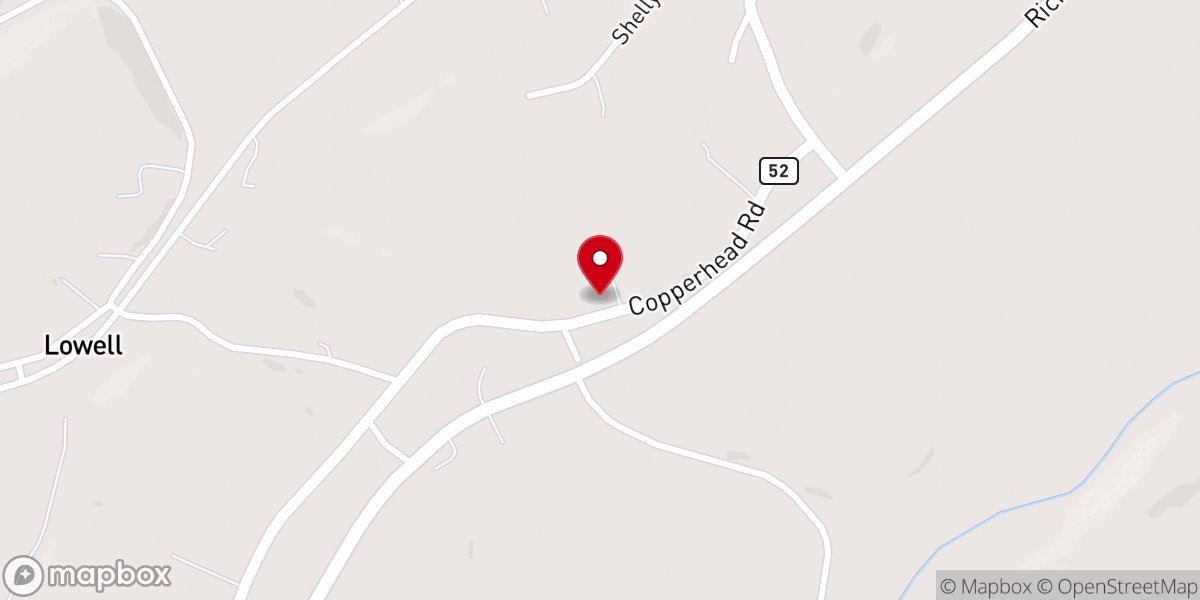 Map showing location of Paint Lick Methodist Church