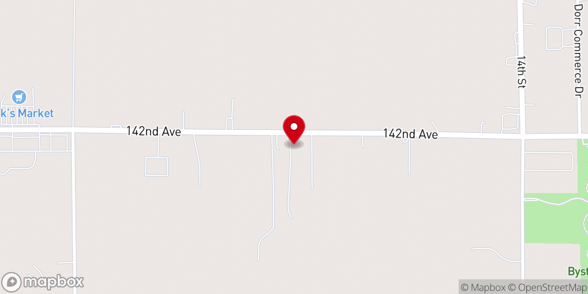 Map showing location of Dorr Bible Church