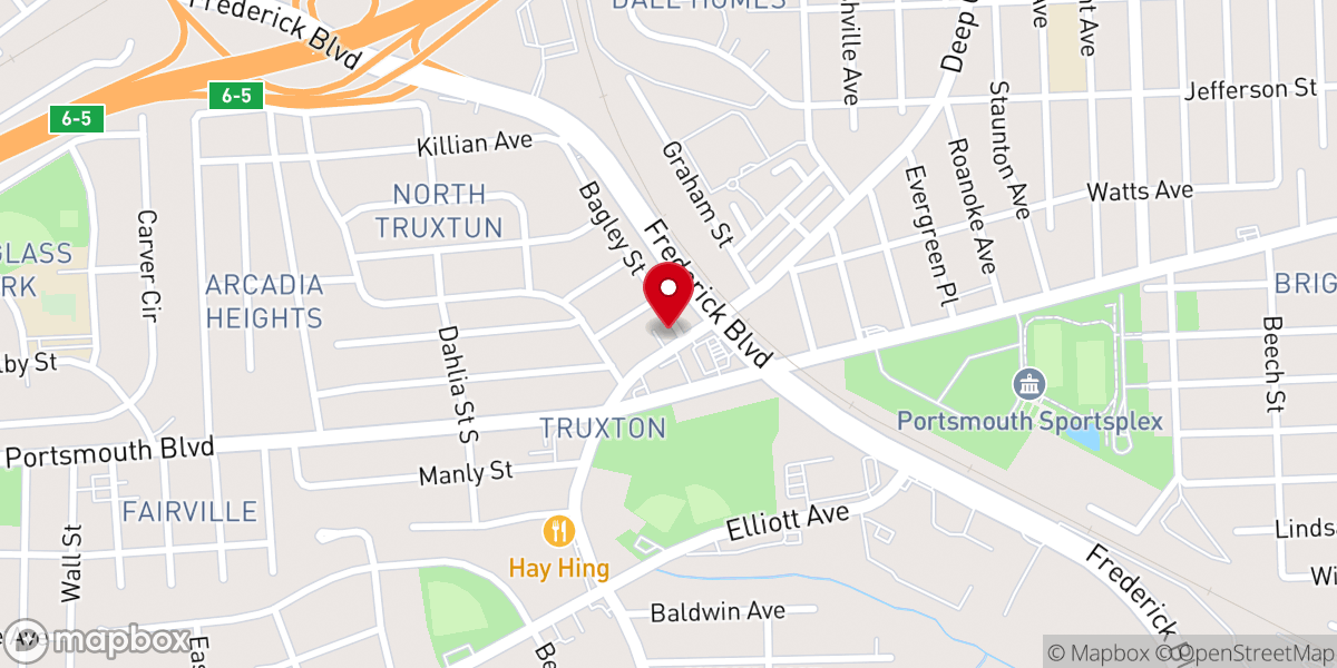 Map showing location of Greater Mt Zion Cogic