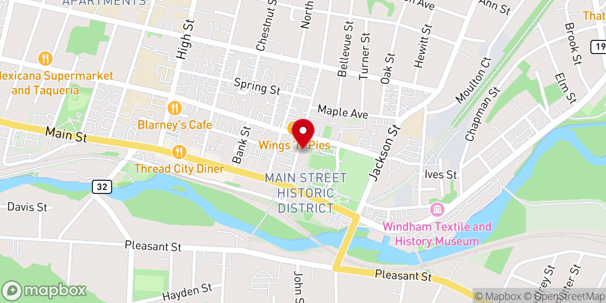 Map showing location of The Harp on Church