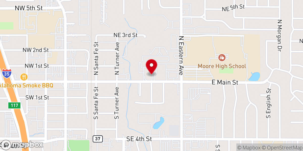 Map showing location of Lynlee Mae Chapel