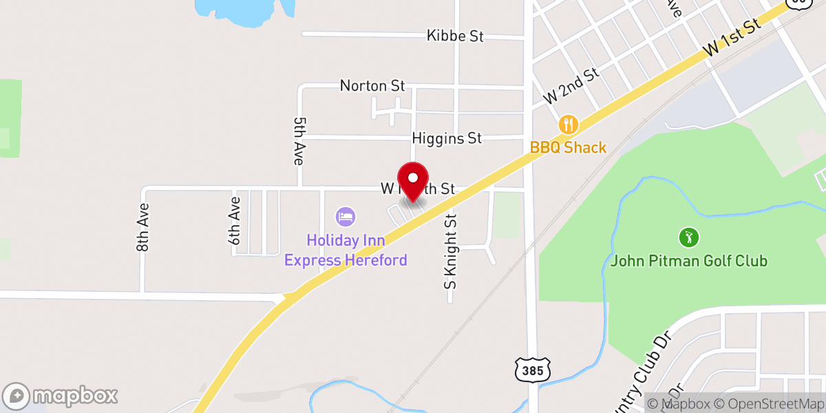 Map showing location of McDonald's