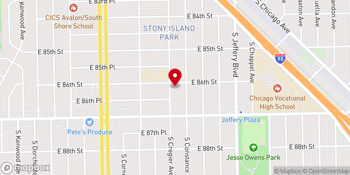 Map showing location of Southlawn United Methodist Church