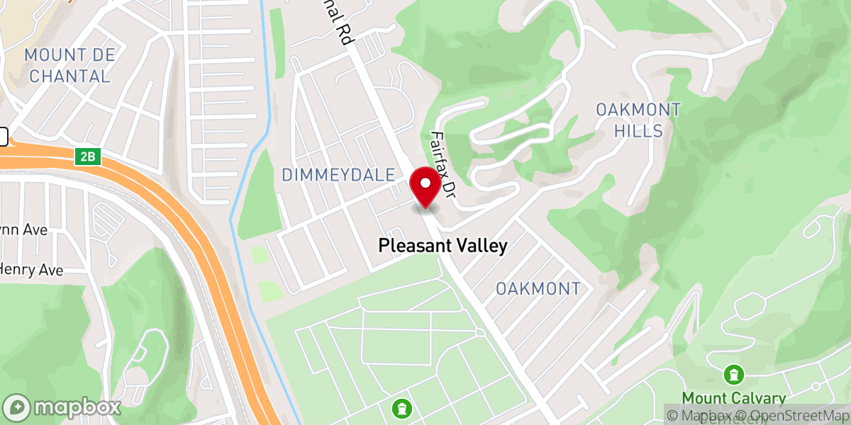 Map showing location of Trinity Baptist Church