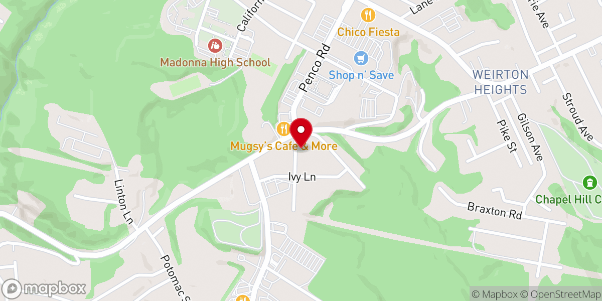 Map showing location of New Life Church