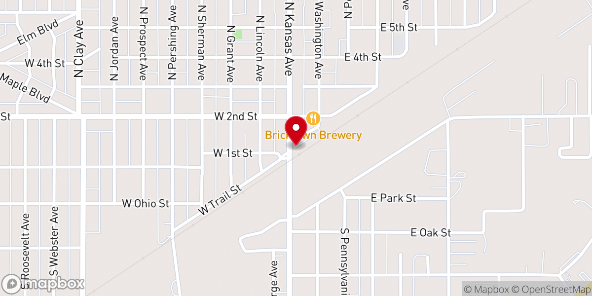 Map showing location of Chamber of Commerce