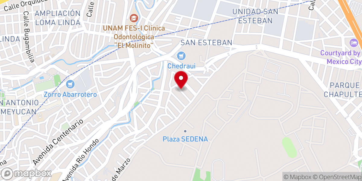 Map showing location of Centro Cristiano Internacional Libertad Naucalpan.