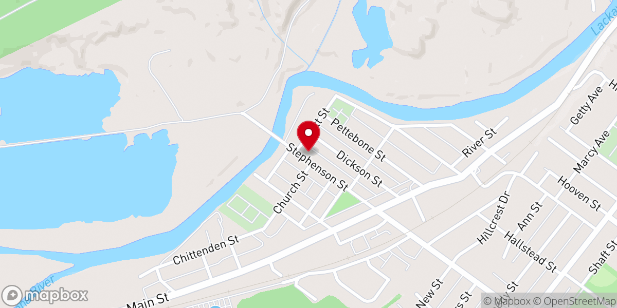 Map showing location of Holy Rosary