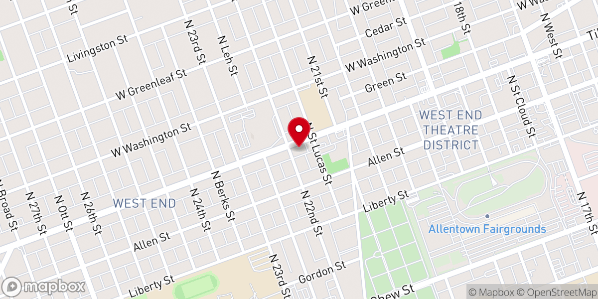 Map showing location of Allentown Seventh-day Adventist Church