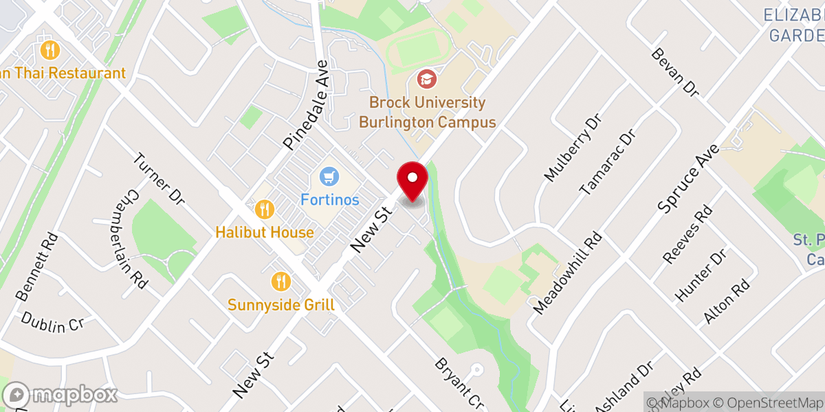 Map showing location of Pineland Baptist Church