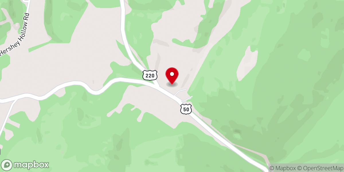 Map showing location of Hoovers 304 Bar and Grill