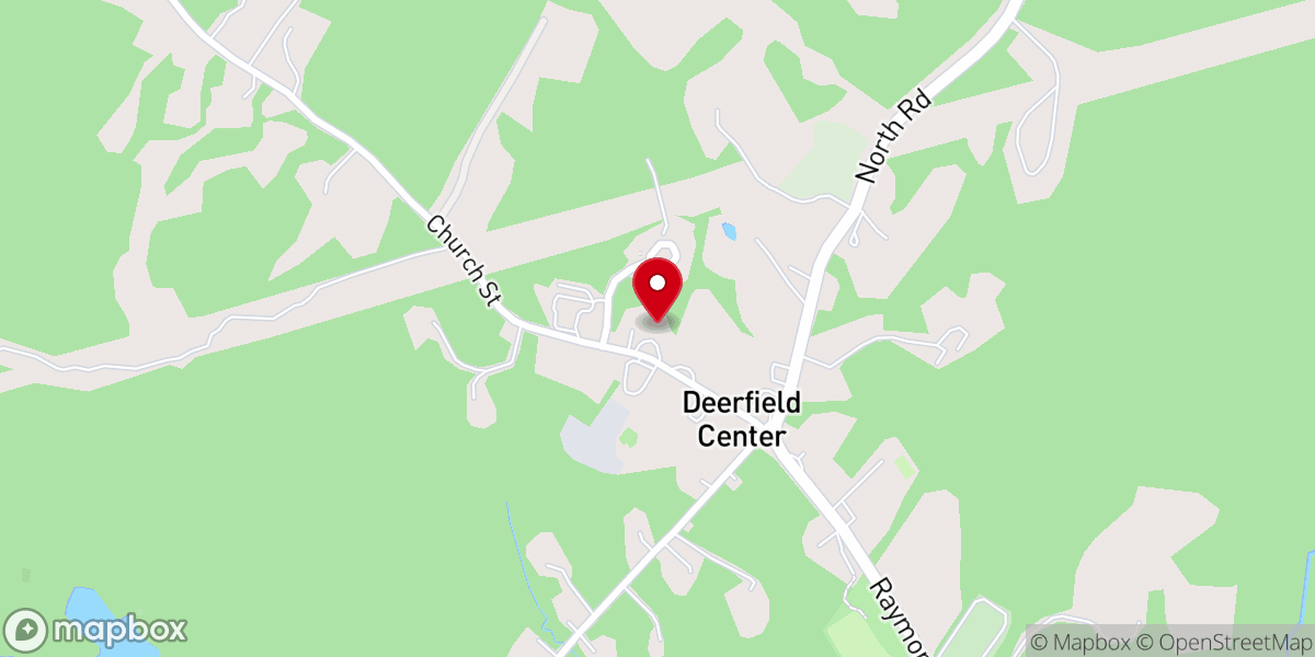 Map showing location of Deerfield Bible Church