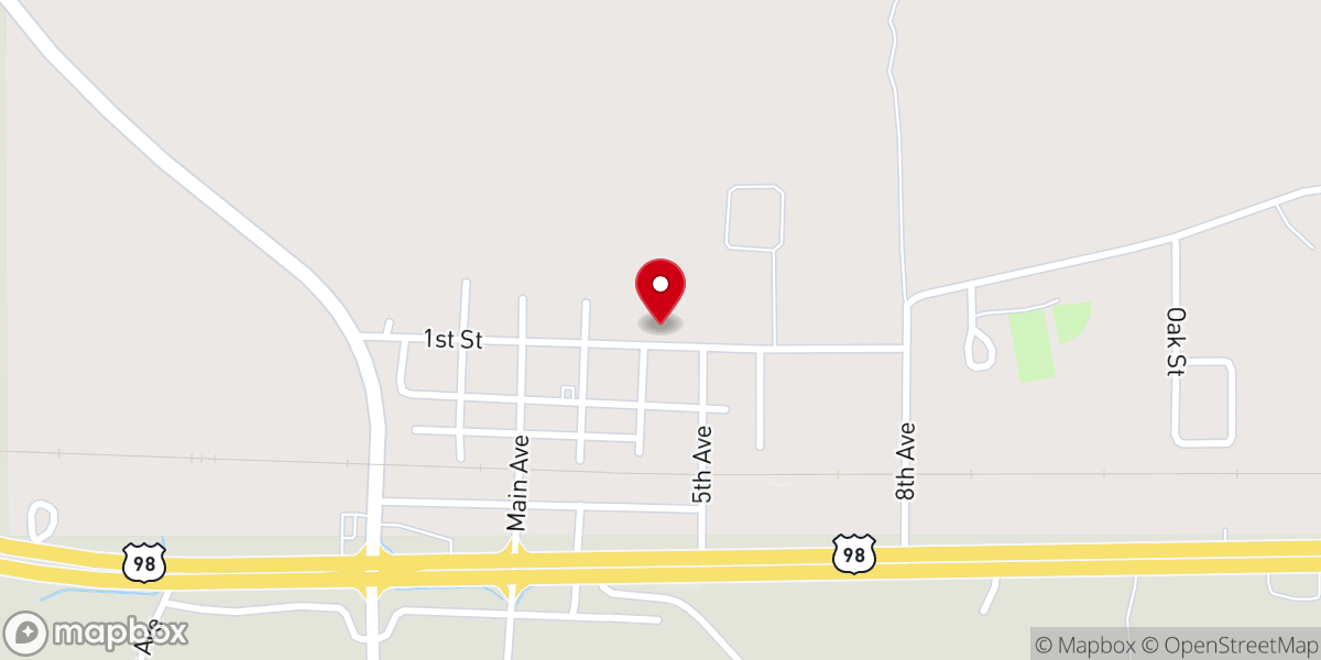 Map showing location of First United Methodist Church