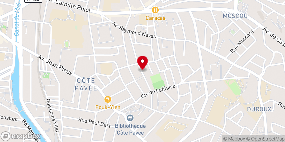 Map showing location of Eglise Réformée Evangélique de Toulouse - ERET
