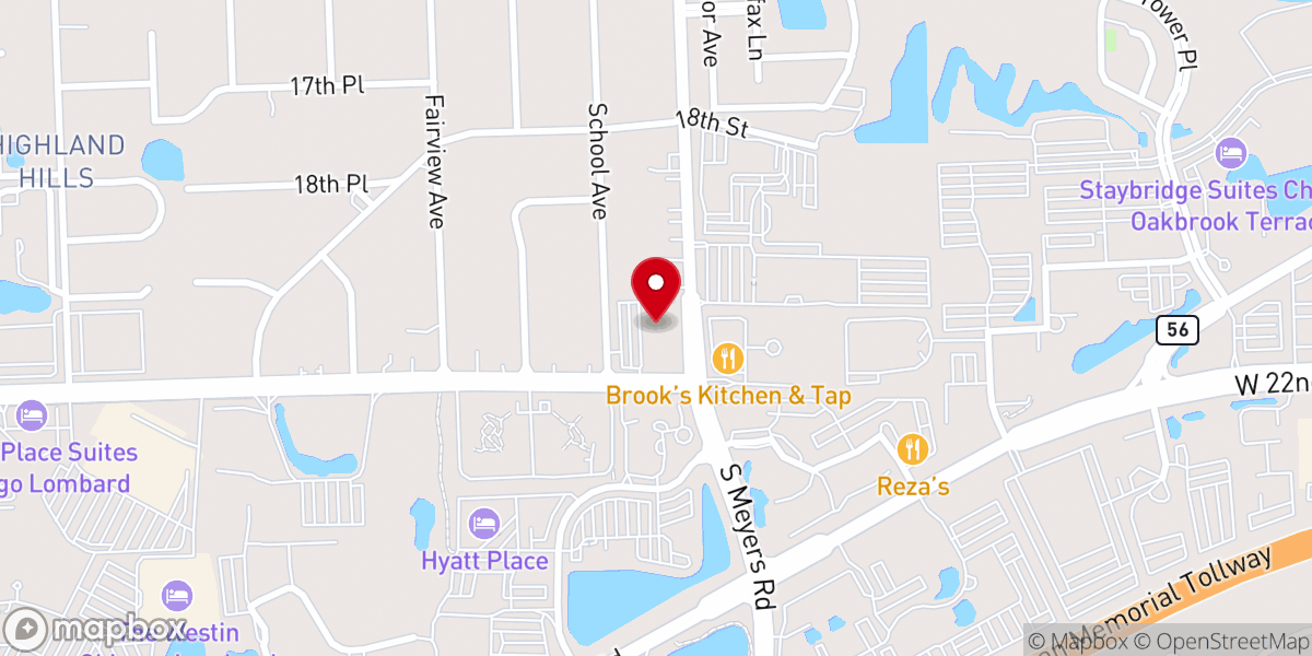 Map showing location of Lombard Christian Reformed Church