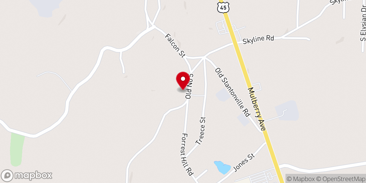 Map showing location of Forrest Hill Church of Christ