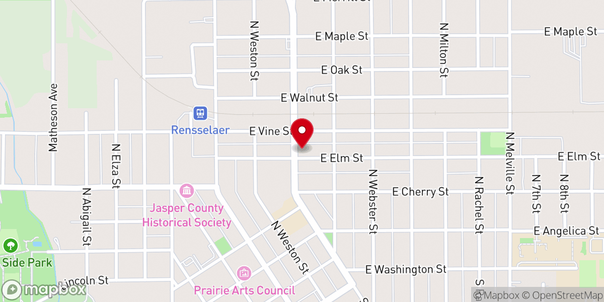 Map showing location of Hope Community