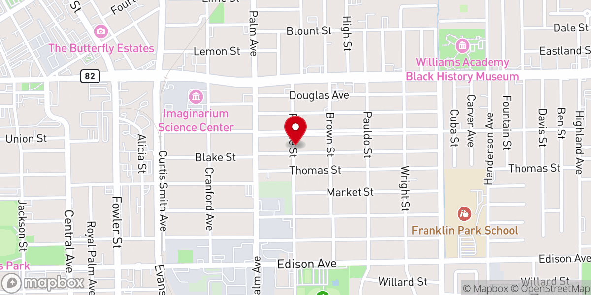 Map showing location of St Paul Missionary Baptist Church