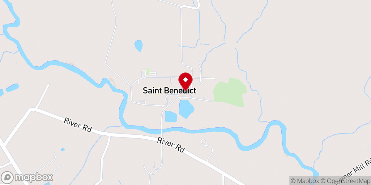 Map showing location of Saint Joseph Abbey Church