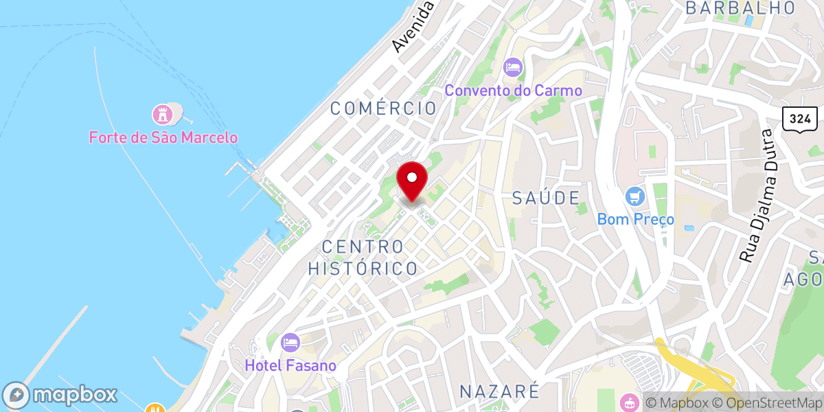 Map showing location of Catedral-Basílica Primacial de São Salvador