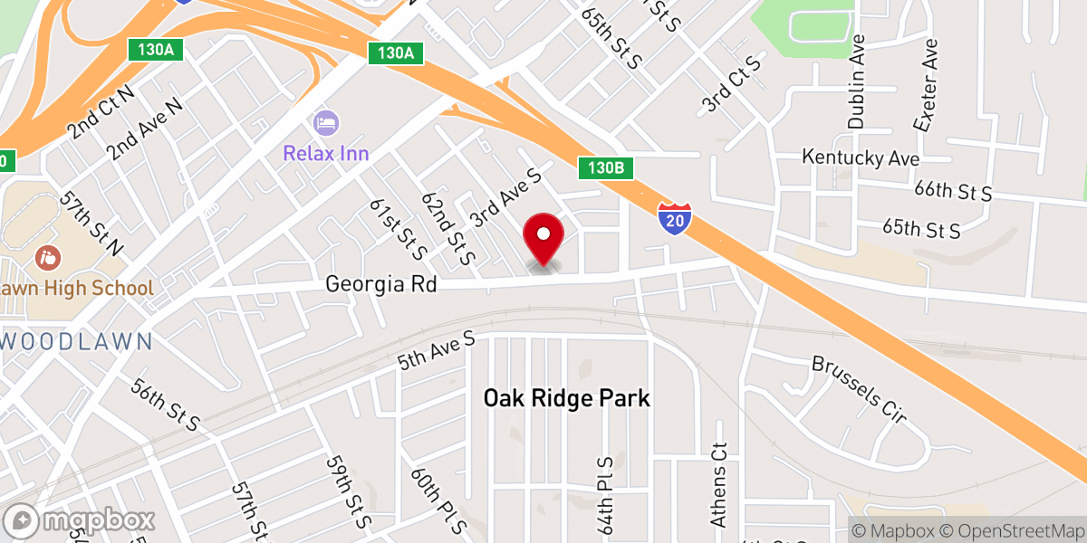 Map showing location of Eagles Nest Church of God in Christ