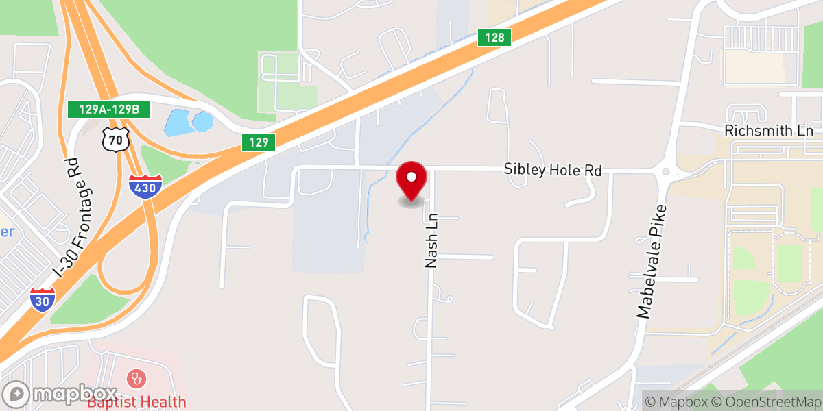 Map showing location of River of Life Community Church