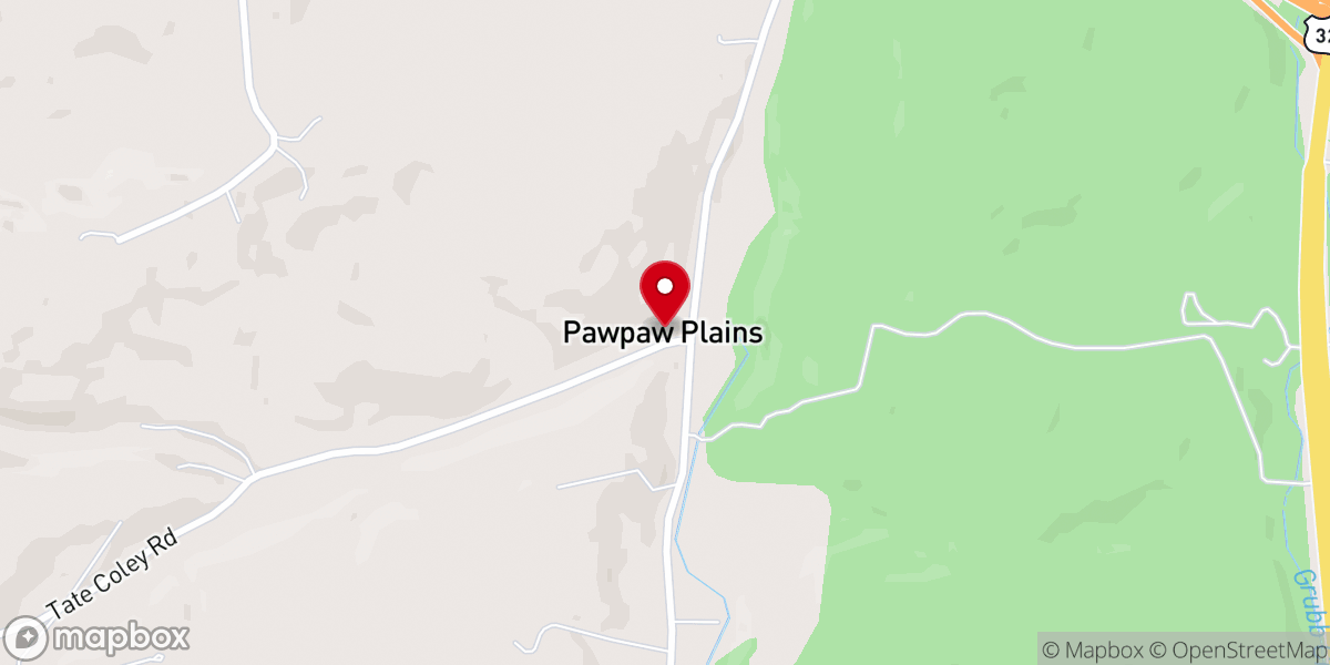Map showing location of Paw Paw Plains Baptist Church