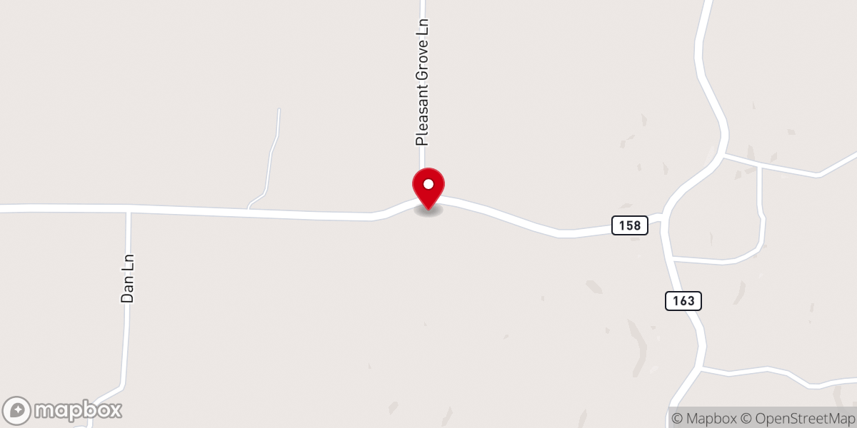 Map showing location of Pleasant Hill Baptist Church