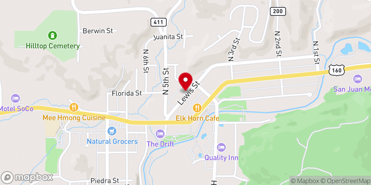 Map showing location of Community United Methodist Church - Food Share