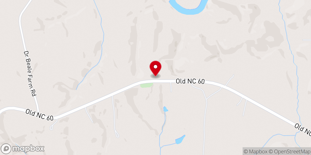 Map showing location of Brier Creek Baptist Church