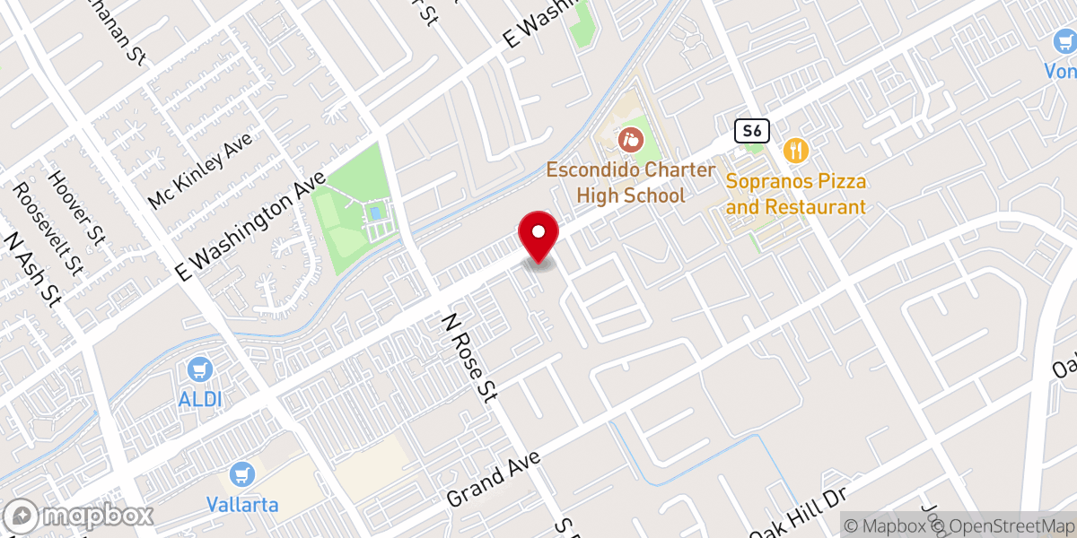 Map showing location of Word of Life Escondido