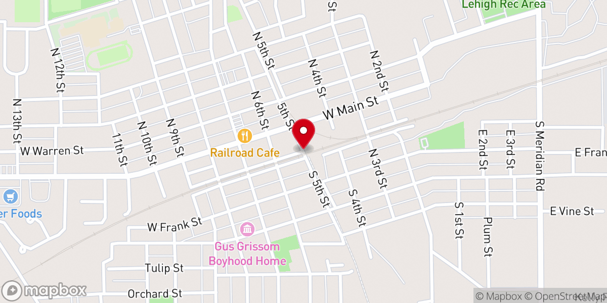 Map showing location of Living waters church