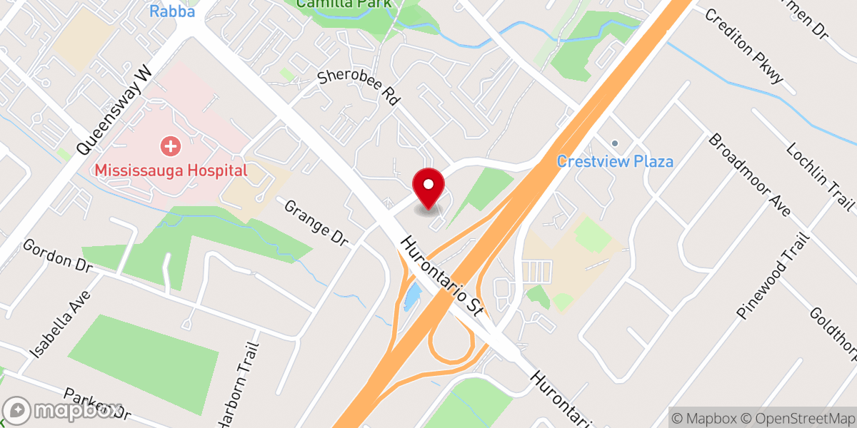 Map showing location of St. Hilary's Anglican Church
