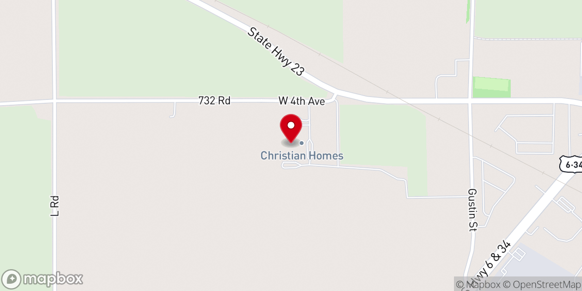 Map showing location of Christian Homes Care Community