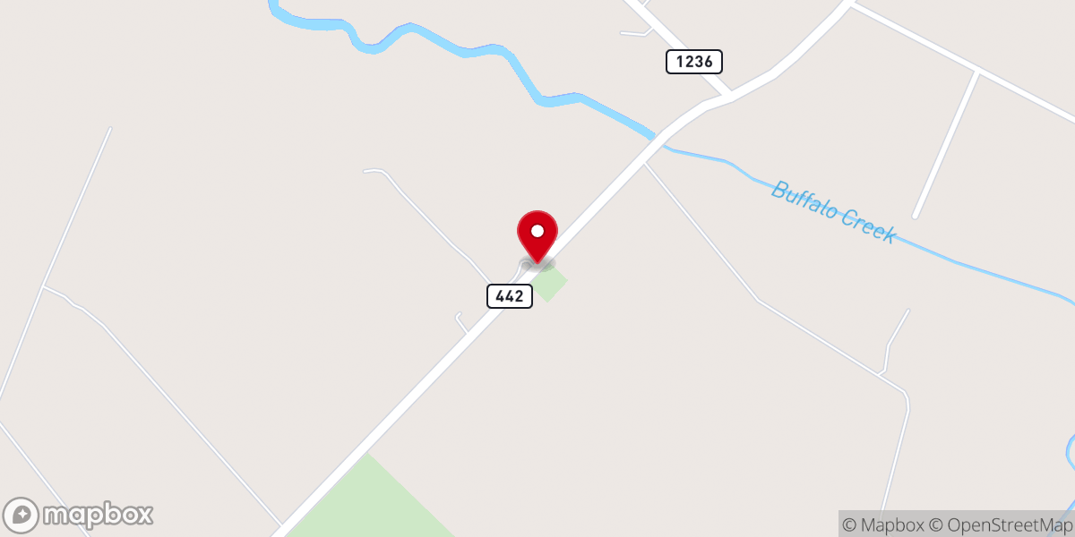 Map showing location of New Prospect Baptist Church