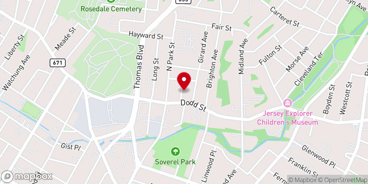 Map showing location of Grace Methodist Episcopal Church