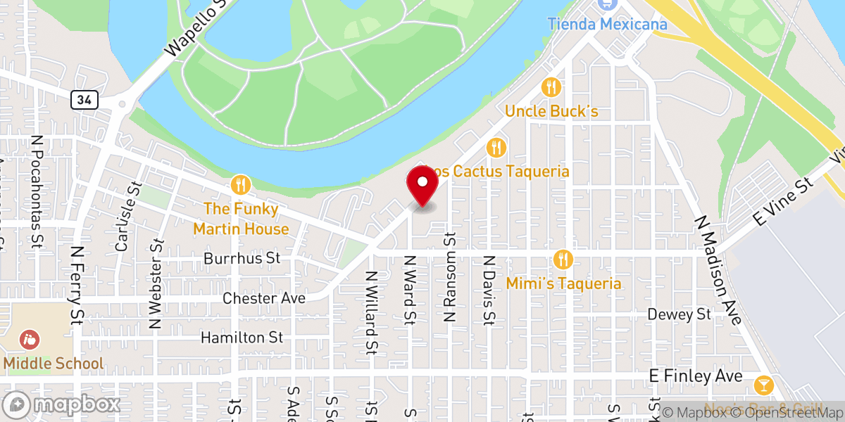 Map showing location of St Patrick's