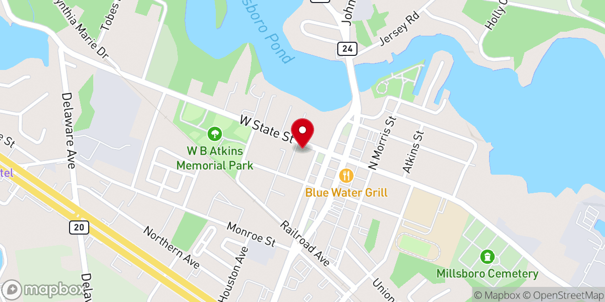 Map showing location of St Mark's Episcopal Church