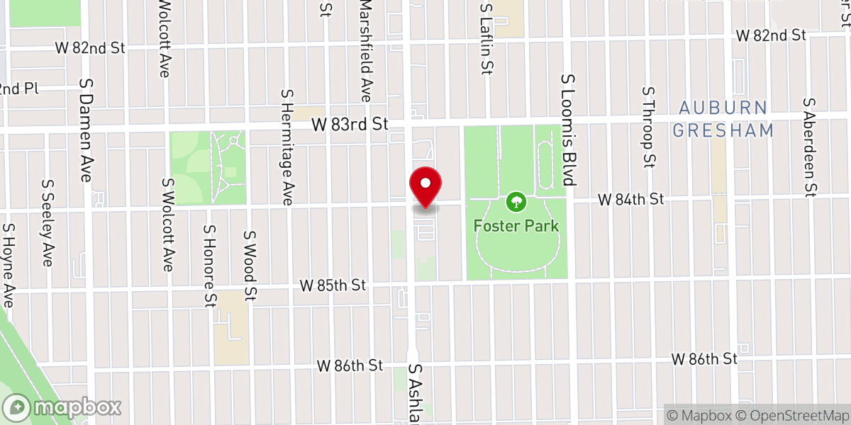 Map showing location of Global Outreach Baptist Church